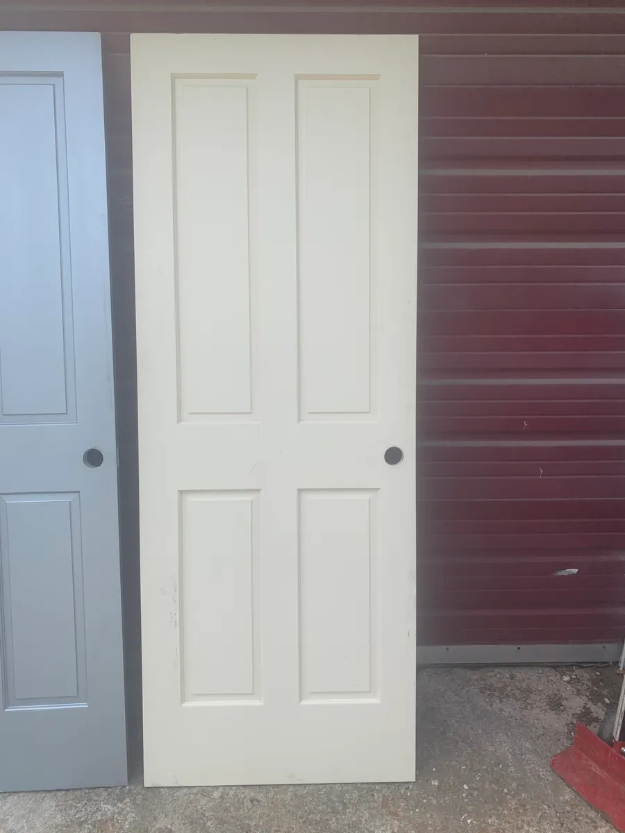 Two Matching Solid Wood Doors 32" x 80"
