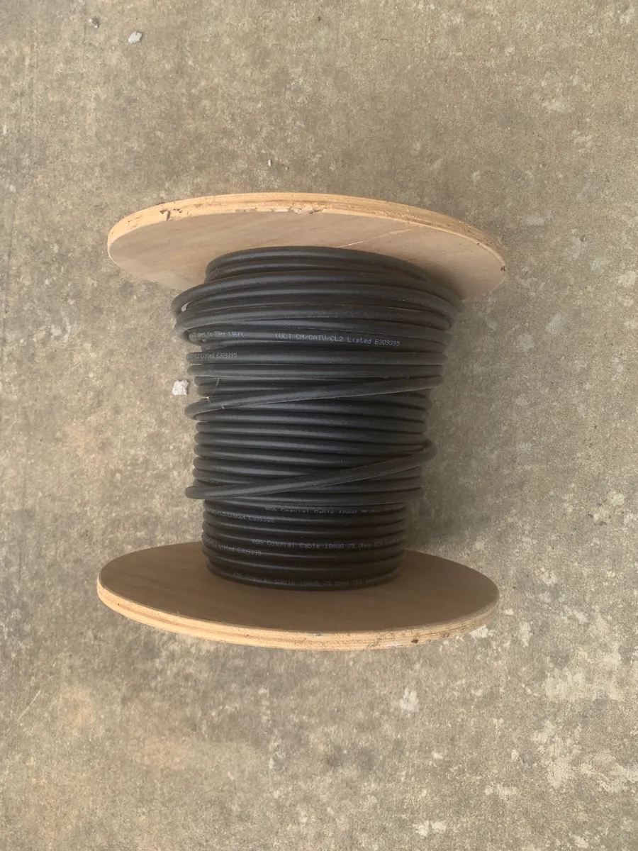 Cerrowire RG6 Coaxial Cable Spool (Black) - Model 262-1062J