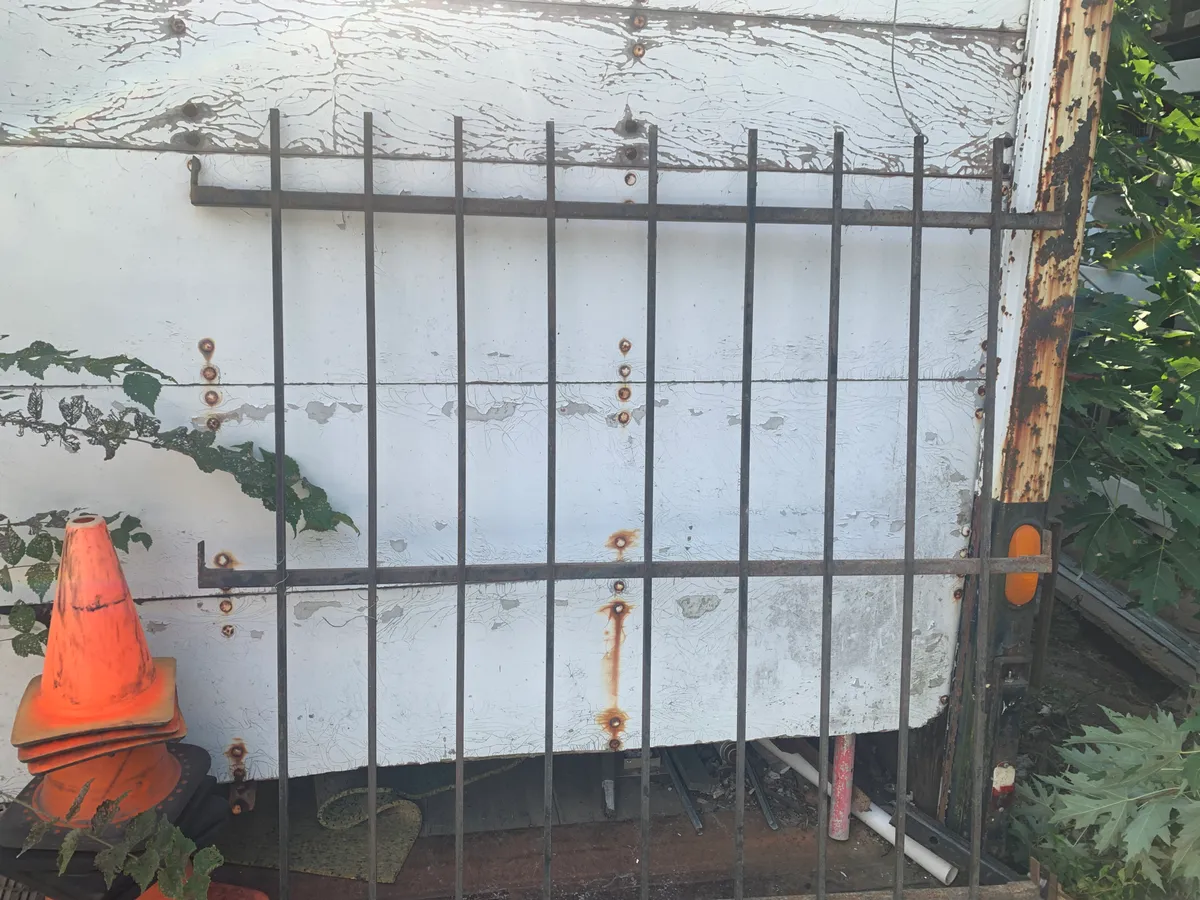Vintage Wrought Iron Window Guard / Garden Trellis Panel (60" x 59")