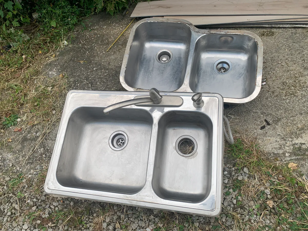 Two Stainless Steel Sinks - Very Good Condition